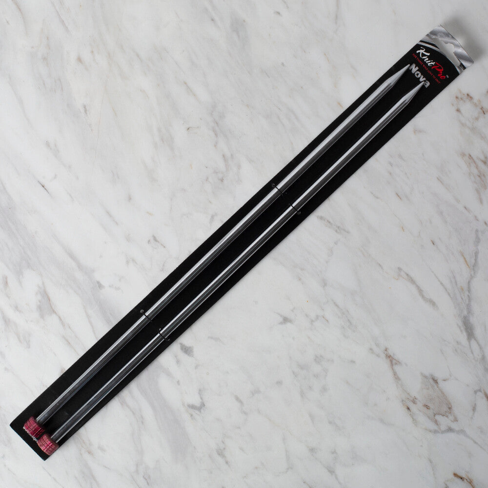 KnitPro Nova Metal 8 mm 40 cm Metal Örgü Şişi - 10262